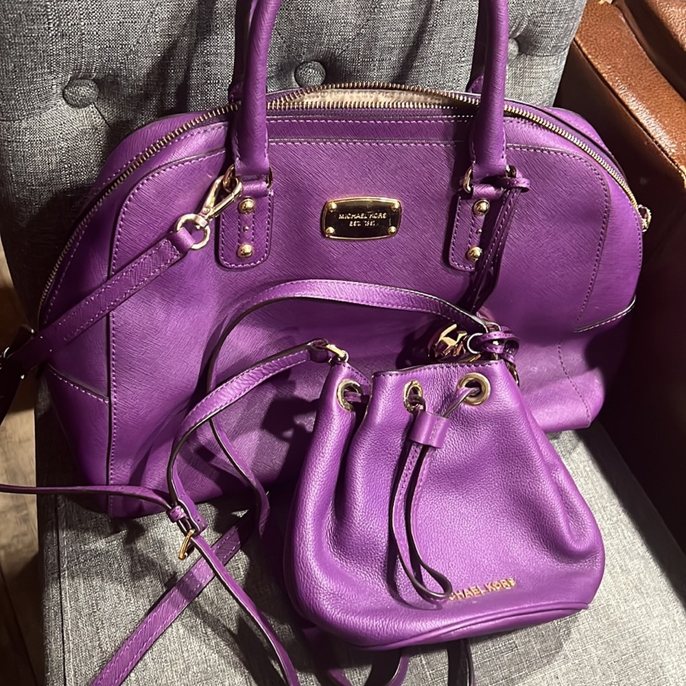 Mother daughter set. Purple Micheal kors bags Sold together.